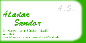 aladar sandor business card